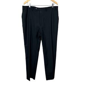 Michael Kors Dress‎ Pants Mens 40x29.5 Black 100% Wool Flat Front Slash Pocket